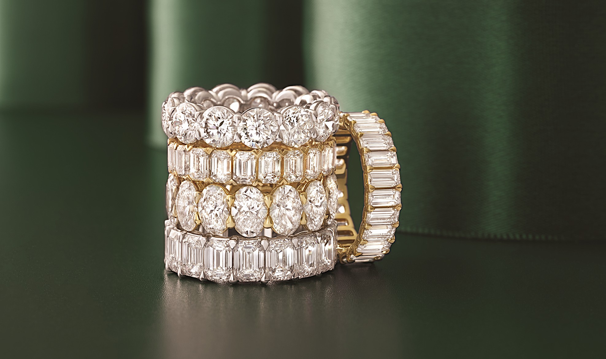 Custom diamond eternity and anniversary bands